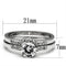 Silver Jewelry Rings Pre Engagement Ring 3W044 Rhodium Brass Ring with AAA Grade CZ Alamode Fashion Jewelry Outlet