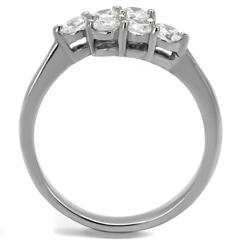 Silver Jewelry Rings Promise Rings For Her TK2259 Stainless Steel Ring with AAA Grade CZ Alamode Fashion Jewelry Outlet