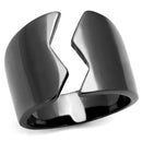 Promise Rings For Her TK2268 Light Black  (Gun) Stainless Steel Ring