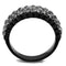 Promise Rings For Her TK2277 Black - Stainless Steel Ring with CZ