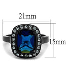 Promise Rings For Her TK2283 Two-Tone Black - Stainless Steel Ring