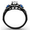 Promise Rings For Her TK2286 Two-Tone Black - Stainless Steel Ring with CZ