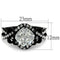 Promise Rings For Her TK2288 Black - Stainless Steel Ring with CZ