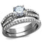 Silver Jewelry Rings Promise Rings For Her TK2292 Stainless Steel Ring with AAA Grade CZ Alamode Fashion Jewelry Outlet