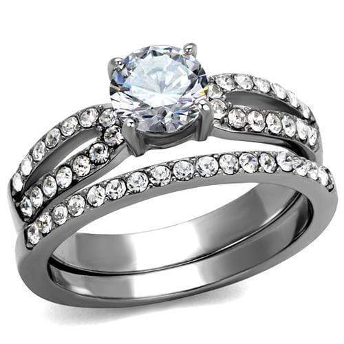 Silver Jewelry Rings Promise Rings For Her TK2292 Stainless Steel Ring with AAA Grade CZ Alamode Fashion Jewelry Outlet