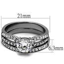 Promise Rings For Her TK2292 Stainless Steel Ring with AAA Grade CZ