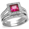 Promise Rings For Her TK2293 Stainless Steel Ring with AAA Grade CZ in Ruby