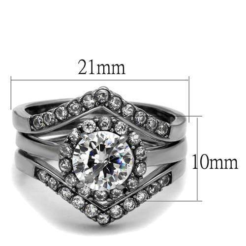 Promise Rings For Her TK2297 Stainless Steel Ring with AAA Grade CZ