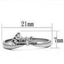 Promise Rings TK627 Stainless Steel Ring with AAA Grade CZ