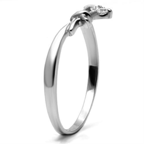 Promise Rings TK627 Stainless Steel Ring with AAA Grade CZ