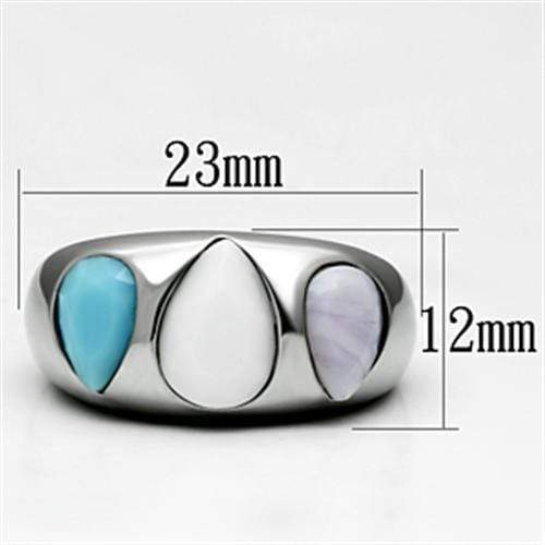 Promise Rings TK690 Stainless Steel Ring with Synthetic