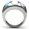 Silver Jewelry Rings Promise Rings TK690 Stainless Steel Ring with Synthetic Alamode Fashion Jewelry Outlet