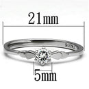 Silver Jewelry Rings Promise Rings TK697 Stainless Steel Ring with AAA Grade CZ Alamode Fashion Jewelry Outlet