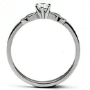 Silver Jewelry Rings Promise Rings TK697 Stainless Steel Ring with AAA Grade CZ Alamode Fashion Jewelry Outlet