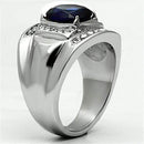 Silver Jewelry Rings Promise Rings TK699 Stainless Steel Ring with Synthetic in Montana Alamode Fashion Jewelry Outlet