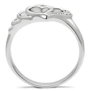 Silver Jewelry Rings Promise Rings TK6X179 Stainless Steel Ring with AAA Grade CZ Alamode Fashion Jewelry Outlet