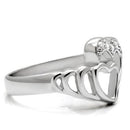 Promise Rings TK6X179 Stainless Steel Ring with AAA Grade CZ