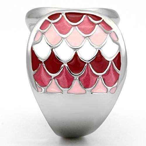 Silver Jewelry Rings Promise Rings TK815 Stainless Steel Ring with Epoxy Alamode Fashion Jewelry Outlet