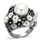 Promise Rings TK818 Stainless Steel Ring with Synthetic in White