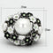 Promise Rings TK818 Stainless Steel Ring with Synthetic in White