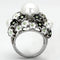 Promise Rings TK818 Stainless Steel Ring with Synthetic in White