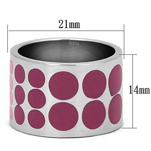 Silver Jewelry Rings Promise Rings TK820 Stainless Steel Ring with Epoxy Alamode Fashion Jewelry Outlet