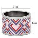 Promise Rings TK823 Stainless Steel Ring with Epoxy