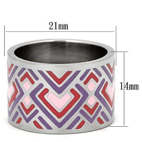 Promise Rings TK823 Stainless Steel Ring with Epoxy