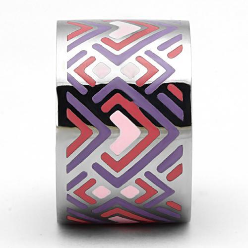 Silver Jewelry Rings Promise Rings TK823 Stainless Steel Ring with Epoxy Alamode Fashion Jewelry Outlet