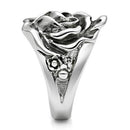 Proposal Ring 3W210 Rhodium Brass Ring with AAA Grade CZ