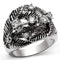 Proposal Ring 3W211 Rhodium Brass Ring with AAA Grade CZ