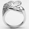 Proposal Ring 3W213 Rhodium Brass Ring with AAA Grade CZ