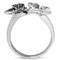 Proposal Ring 3W214 Rhodium Brass Ring with AAA Grade CZ