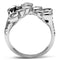 Proposal Ring 3W218 Rhodium Brass Ring with AAA Grade CZ