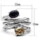 Proposal Ring 3W224 Rhodium Brass Ring with AAA Grade CZ