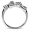 Proposal Ring 3W225 Rhodium Brass Ring with AAA Grade CZ