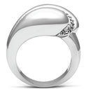 Proposal Ring 3W227 Rhodium Brass Ring with AAA Grade CZ