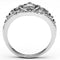 Proposal Ring 3W229 Rhodium Brass Ring with AAA Grade CZ