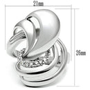 Proposal Ring 3W237 Rhodium Brass Ring with AAA Grade CZ