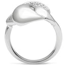 Proposal Ring 3W237 Rhodium Brass Ring with AAA Grade CZ