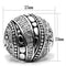 Proposal Ring 3W244 Rhodium Brass Ring with AAA Grade CZ