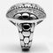 Proposal Ring 3W244 Rhodium Brass Ring with AAA Grade CZ