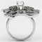 Proposal Ring 3W246 Rhodium Brass Ring with AAA Grade CZ