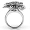 Proposal Ring 3W261 Rhodium Brass Ring with AAA Grade CZ