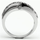 Proposal Ring 3W267 Rhodium Brass Ring with AAA Grade CZ