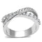 Proposal Ring 3W274 Rhodium Brass Ring with AAA Grade CZ