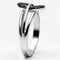 Proposal Ring 3W277 Rhodium + Ruthenium Brass Ring with CZ