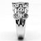 Proposal Ring 3W280 Rhodium Brass Ring with AAA Grade CZ