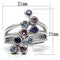 Proposal Ring 3W290 Rhodium Brass Ring with AAA Grade CZ