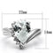 Proposal Ring 3W292 Rhodium Brass Ring with AAA Grade CZ